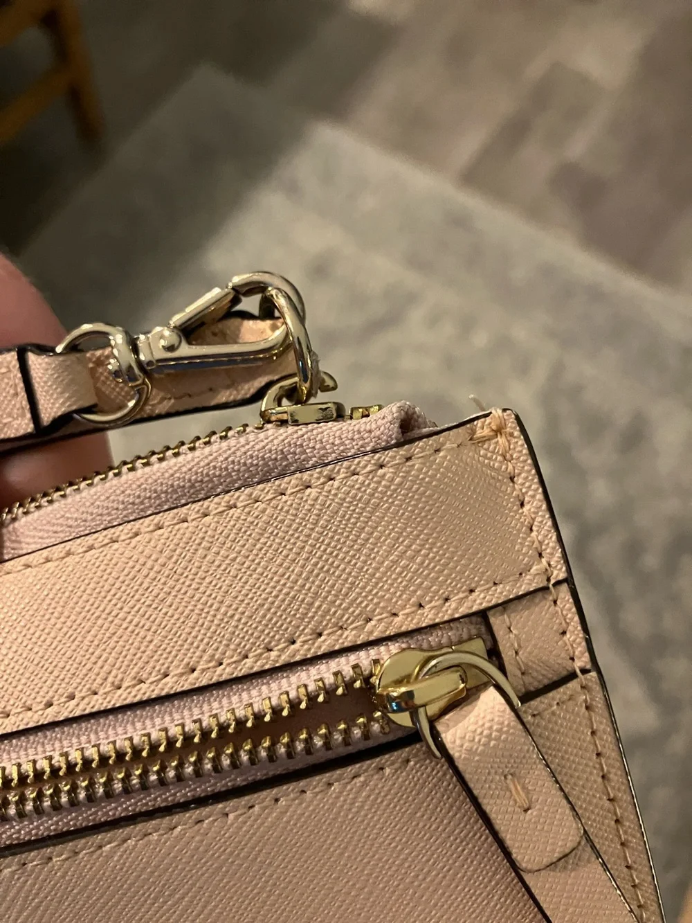 Kate Spade New York Blush Pink Saffiano Leather Wristlet EUC